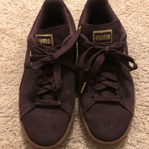 Maroon Suede Puma Sneakers